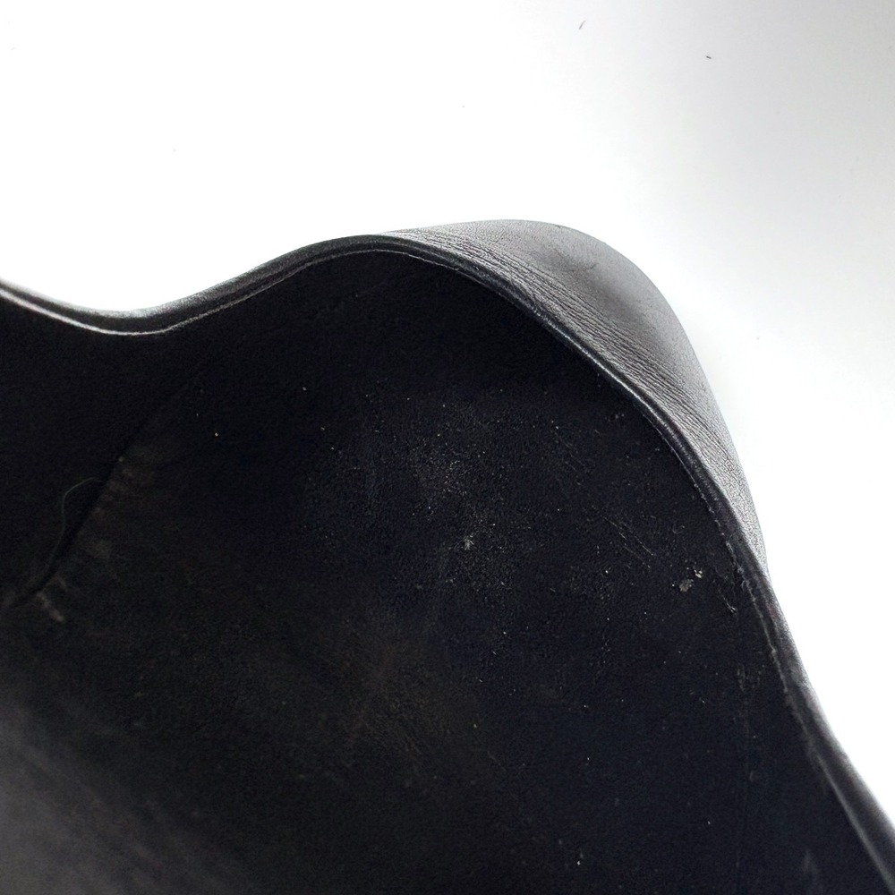 Ecco Black Leather Pumps Sz 40 9 9.5 Danish Style Block Heels Minimalist Career - Picture 14 of 16